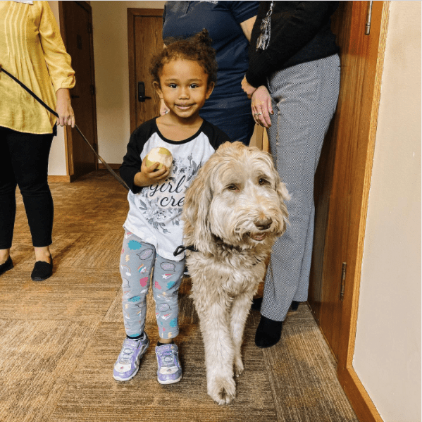 Mac the dog with patient